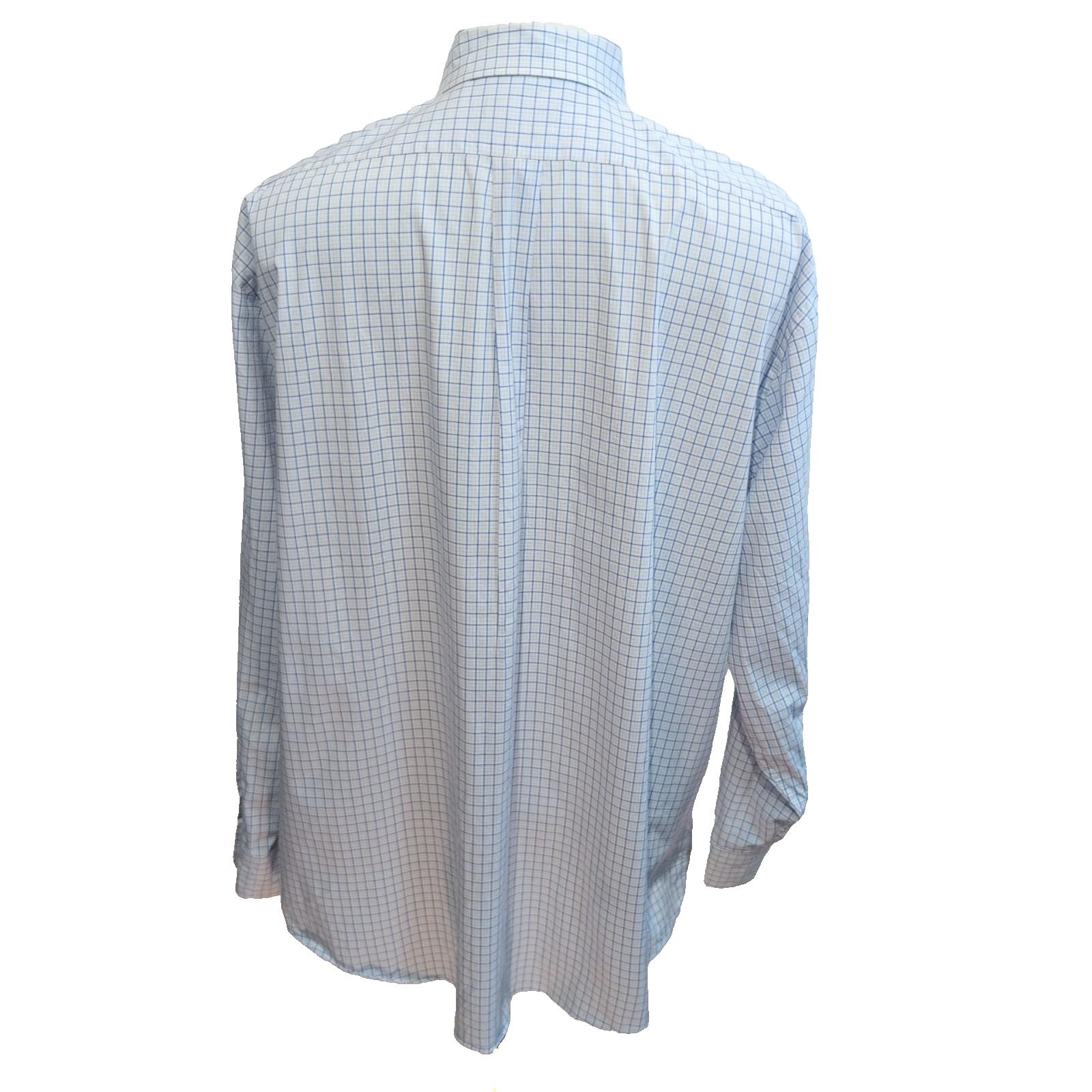 Chemise Chaps Regular Fit Stretch Bleu Carreaux Manches Longues 2XL