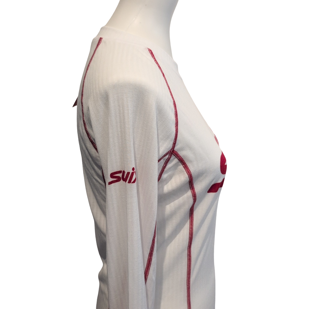 T-shirt Running Femme SWIX Race X Taille L Blanc Rouge Technique Neuf
