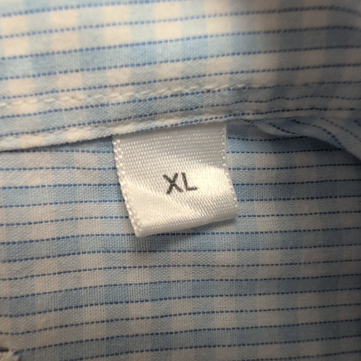 Chemise YVES SAINT LAURENT Bleu Carreaux XL Logo Brodé Manches Courtes