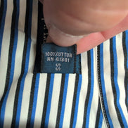 Chemise Polo Ralph Lauren L Hong Kong Rayures Bleu Noir Sans Logo