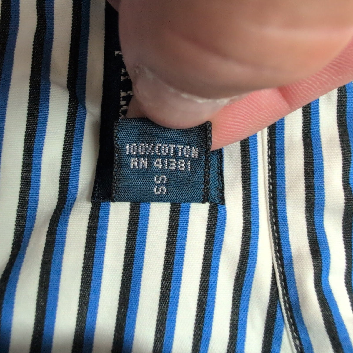 Chemise Polo Ralph Lauren L Hong Kong Rayures Bleu Noir Sans Logo