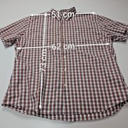 Chemise manches courtes Dockers bleu vert rouge blanc à carreaux taille M #186ms