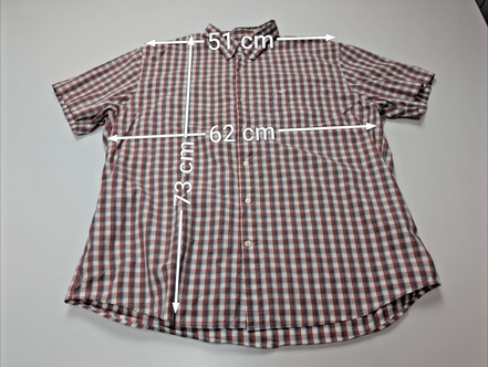 Chemise manches courtes Dockers bleu vert rouge blanc à carreaux taille M #186ms