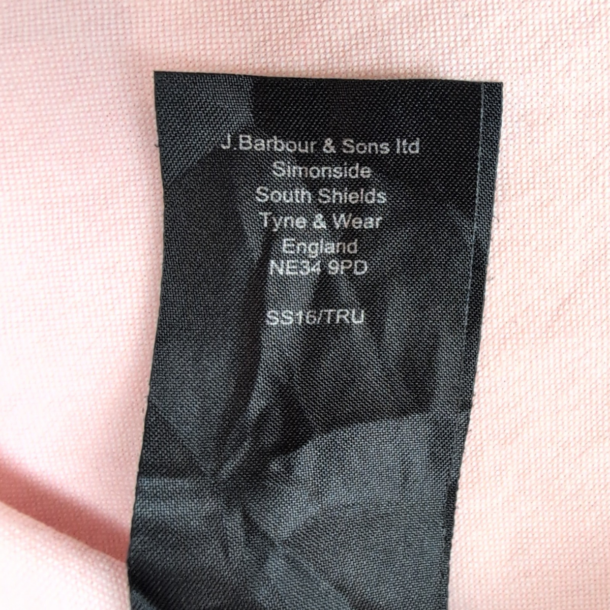 Chemise Barbour Tailored Fit Rose Pâle 100% Coton Taille XXL Ajustée