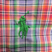 Chemise Ralph Lauren M Custom Fit Lilas Orange Vert Carreaux Shirt Button Down