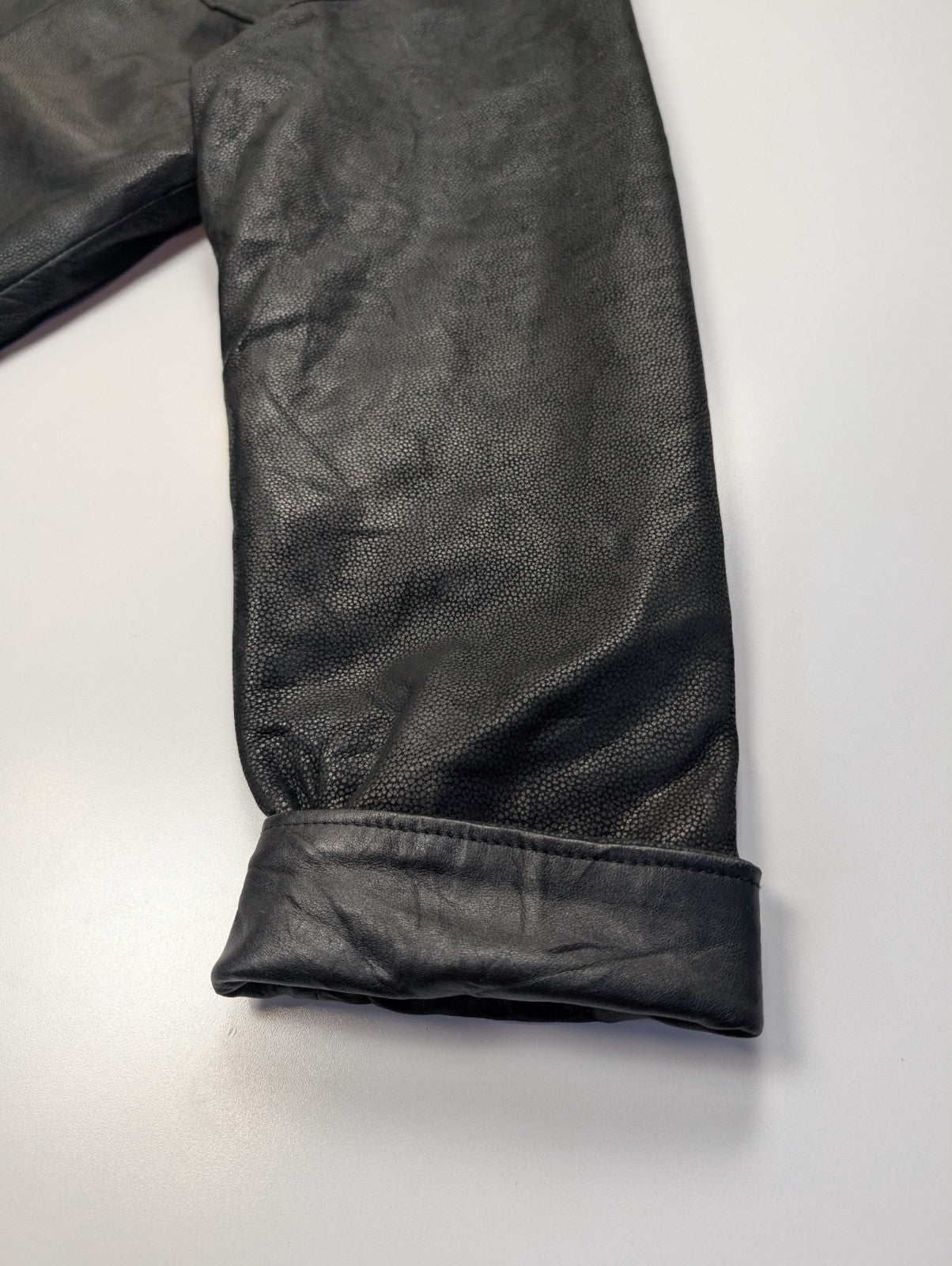 Manteau cuir noir mi-long Isik Leder taille XXL #9c