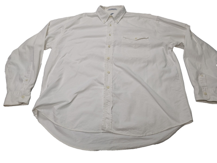 Chemise Dockers blanche unie 1 poche manches longues homme taille XL
