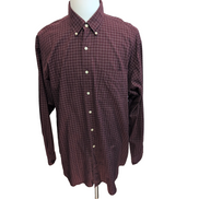 Chemise Ralph Lauren Blake XL XXL Bordeaux Carreaux Manches Longues