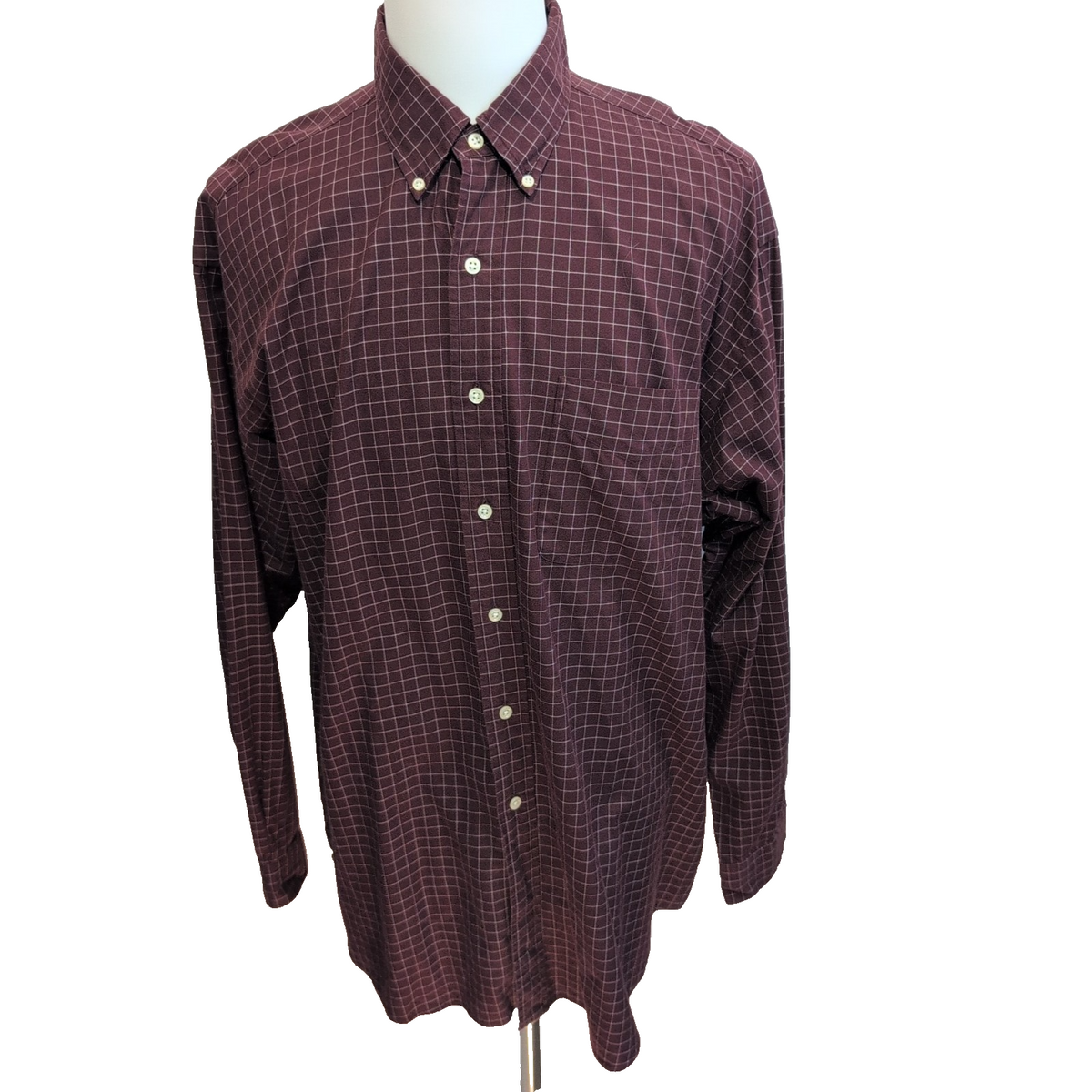 Chemise Ralph Lauren Blake XL XXL Bordeaux Carreaux Manches Longues