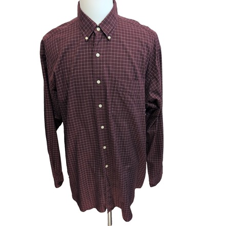 Chemise Ralph Lauren Blake XL XXL Bordeaux Carreaux Manches Longues
