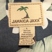 Chemise Hawaïenne Jamaica Jaxx 100% Soie Noire Feuillage Taille L