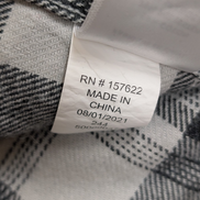 🌲 EDDIE BAUER L Flanelle Coton Stretch Carreaux Gris |297S
