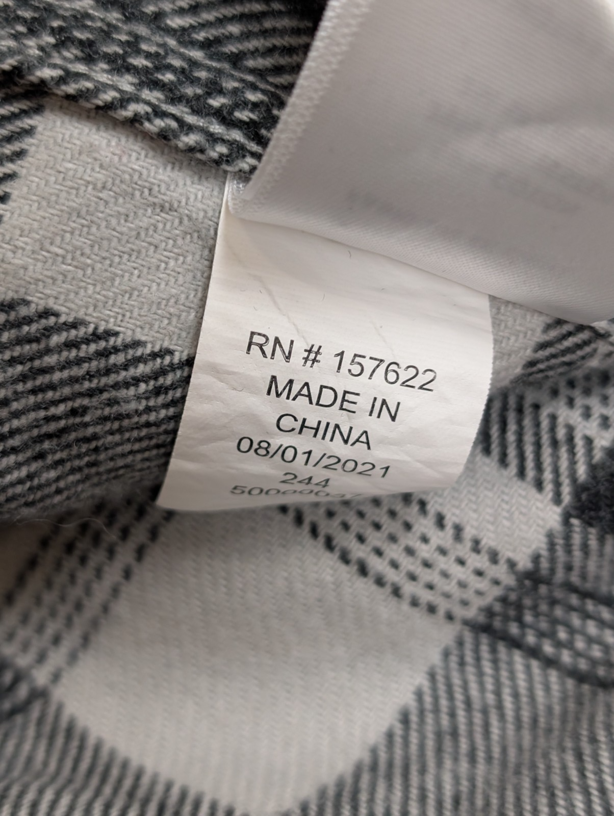 🌲 EDDIE BAUER L Flanelle Coton Stretch Carreaux Gris |297S
