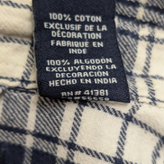 Chemise Flanelle CHAPS L Bûcheron Bleu Blanc 100% Coton |283S