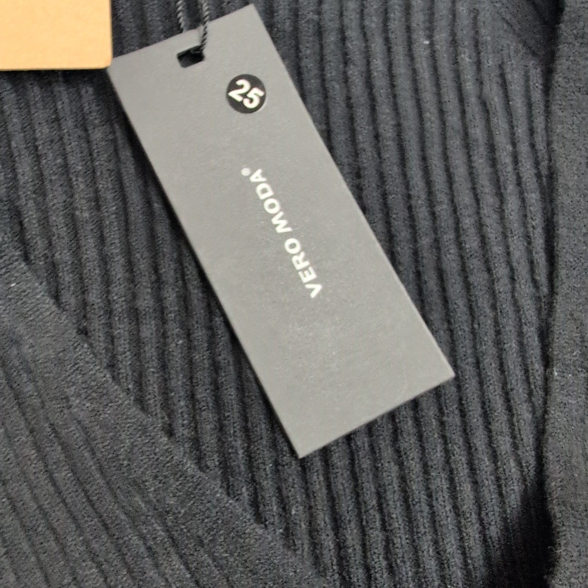 Robe Vero Moda XL Noire Maille Ceinture Manches Longues Neuve Étiquette