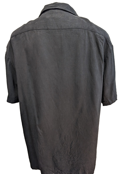 Chemise Hawaïenne NAT NAST 100% Soie Noir & Crème - Taille L