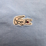 Lacoste chemise slim fit bleu uni stretch crocodile blanc taille 42 XL