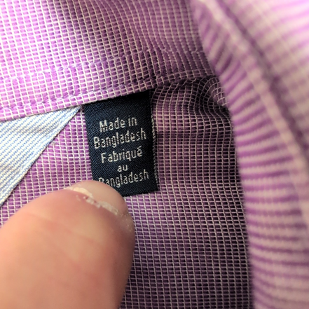 Chemise Tommy Hilfiger Violette Manches Longues 1 Poche - Taille L/XL