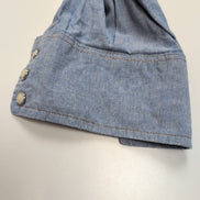 Chemise Wrangler Edge Western M Bleu Jean Coton Boutons Pression Usée