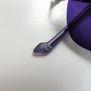 Bar-On® Lunettes de Soleil Ovales Violettes Y2K Branches Fines Métal Noir Mat