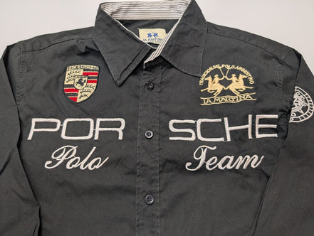 Chemise La Martina x Porsche Noire Stretch - Taille S (Coupe ajustée)
