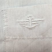Chemise Dockers manches courtes grise à fines rayures 1 poche S
