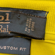 Polo manches courtes Polo Ralph Lauren jaune logo bleu coton Custom Fit L