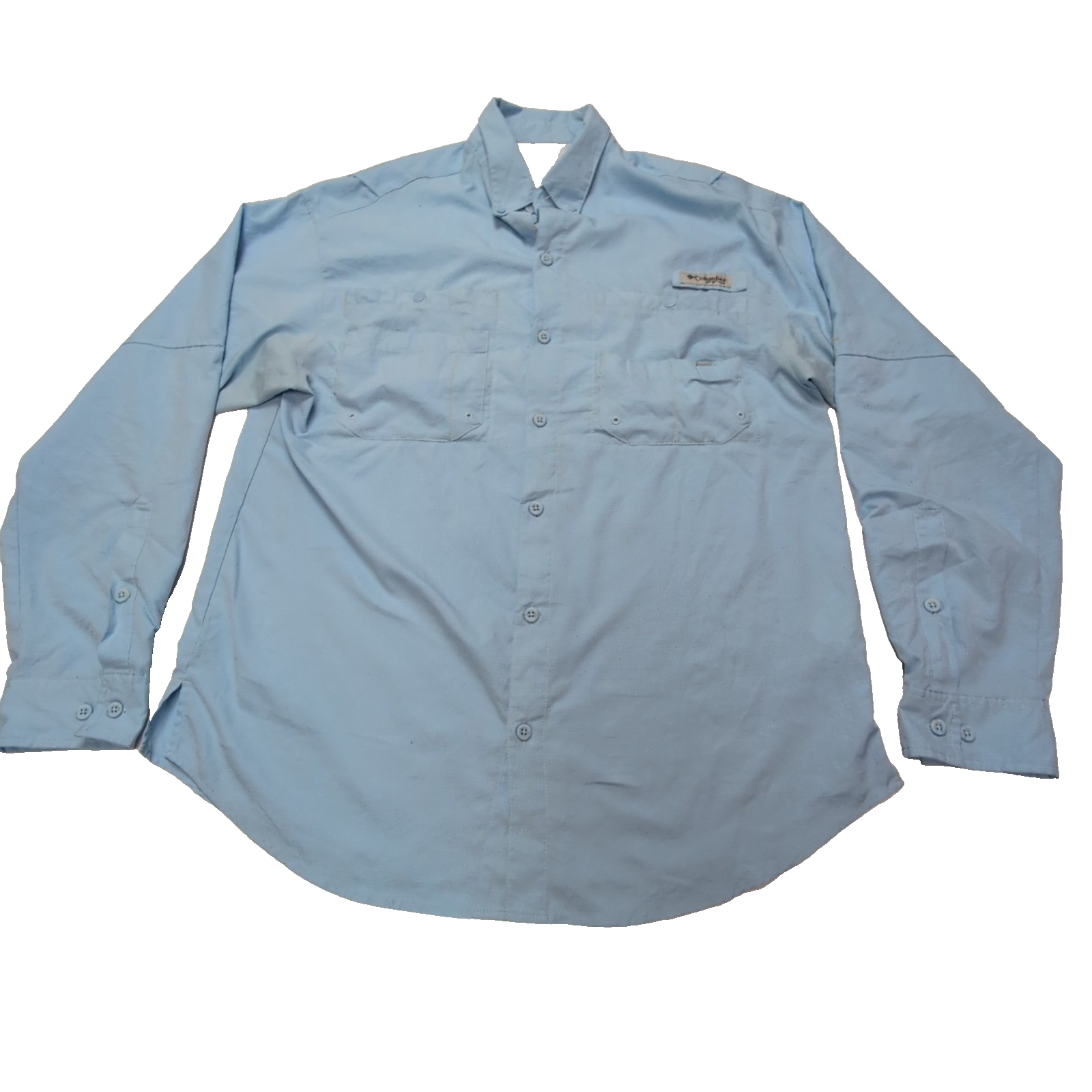 Chemise Columbia PFG bleue uni taille L #96e