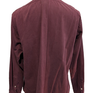 CHEMISE Ralph Lauren homme L Bordeaux uni chaude épaisse logo 🍷