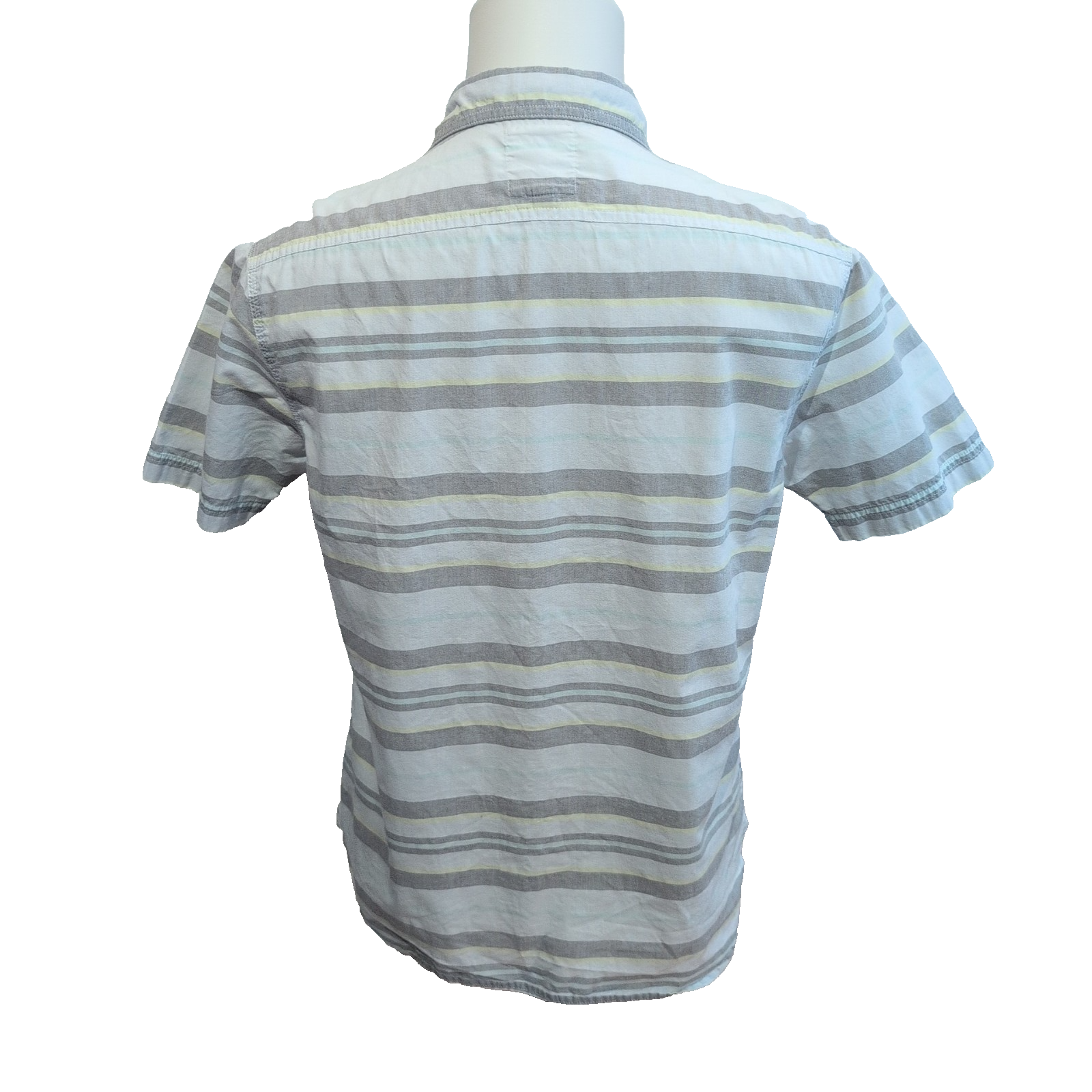 Chemise LEVI'S Homme S Blanche et Grise à Rayures Jaunes Manches Courtes