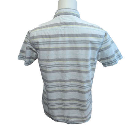Chemise LEVI'S Homme S Blanche et Grise à Rayures Jaunes Manches Courtes