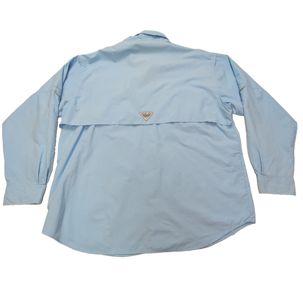 Chemise Columbia PFG bleu uni taille XXL #98e