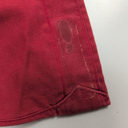 Chemise Ralph Lauren L/XL Rouge Unie Vintage Logo Gris Button Down Shirt