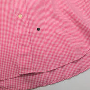 Chemise Peter & Sons New York L Rose Carreaux 100% Coton Neuve Sans Étiquette