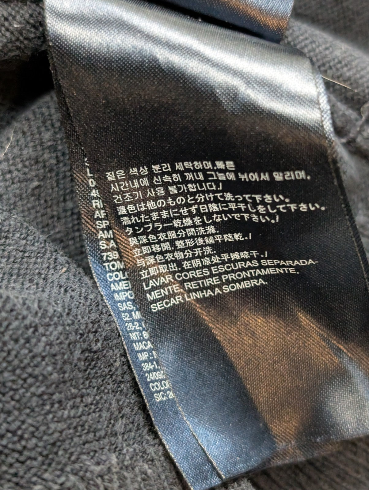 Pull Tommy Hilfiger - Col V - Bleu Marine - Premium Cotton - Taille M