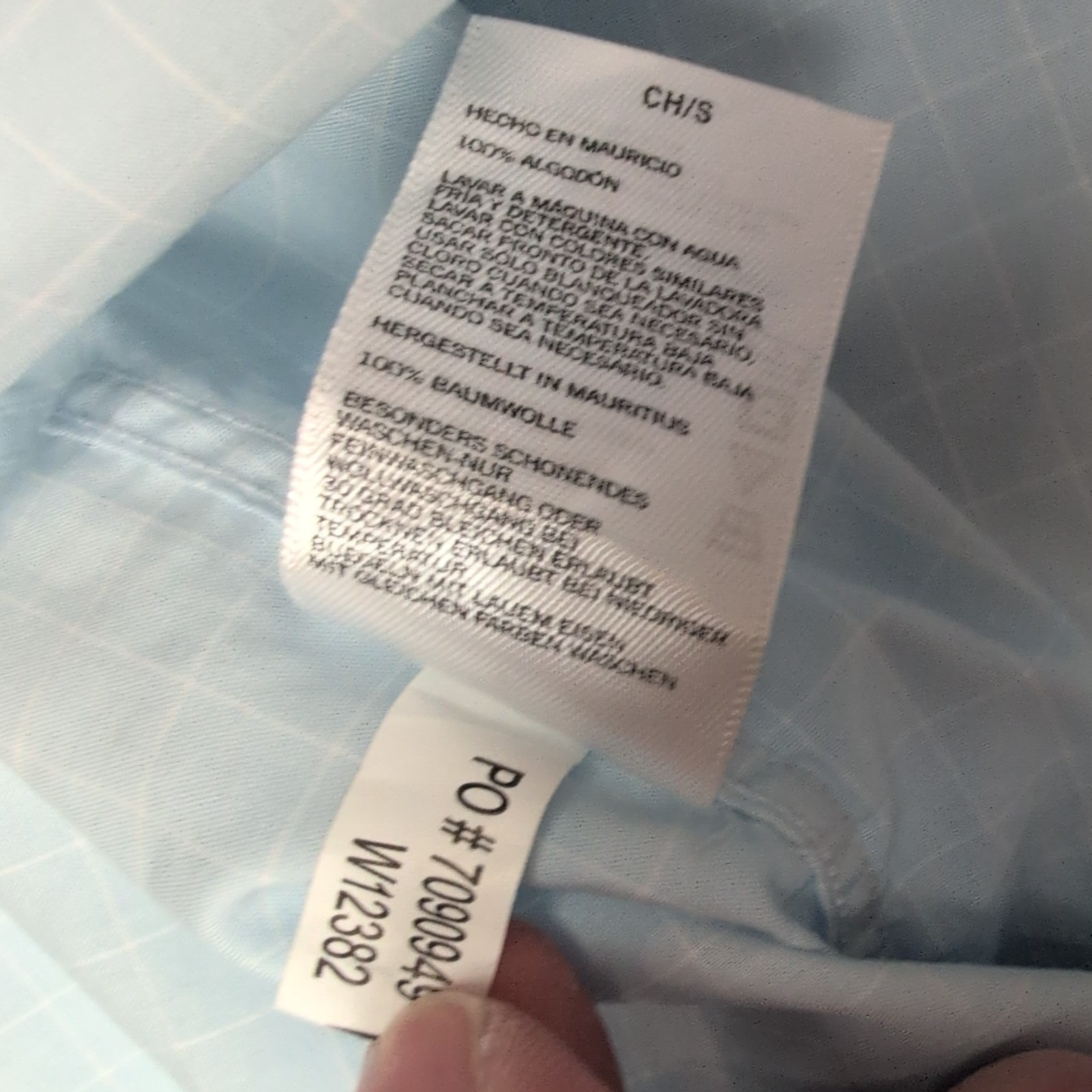 Chemise Nautica S Bleu Clair Carreaux Coton Logo Brodé manches courtes