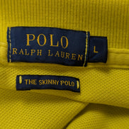 Polo manches courtes Polo Ralph Lauren femme jaune logo violet Skinny L