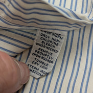 Chemise Polo Ralph Lauren Shirt M L Blake Double Rayures Bleu Button Down Logo