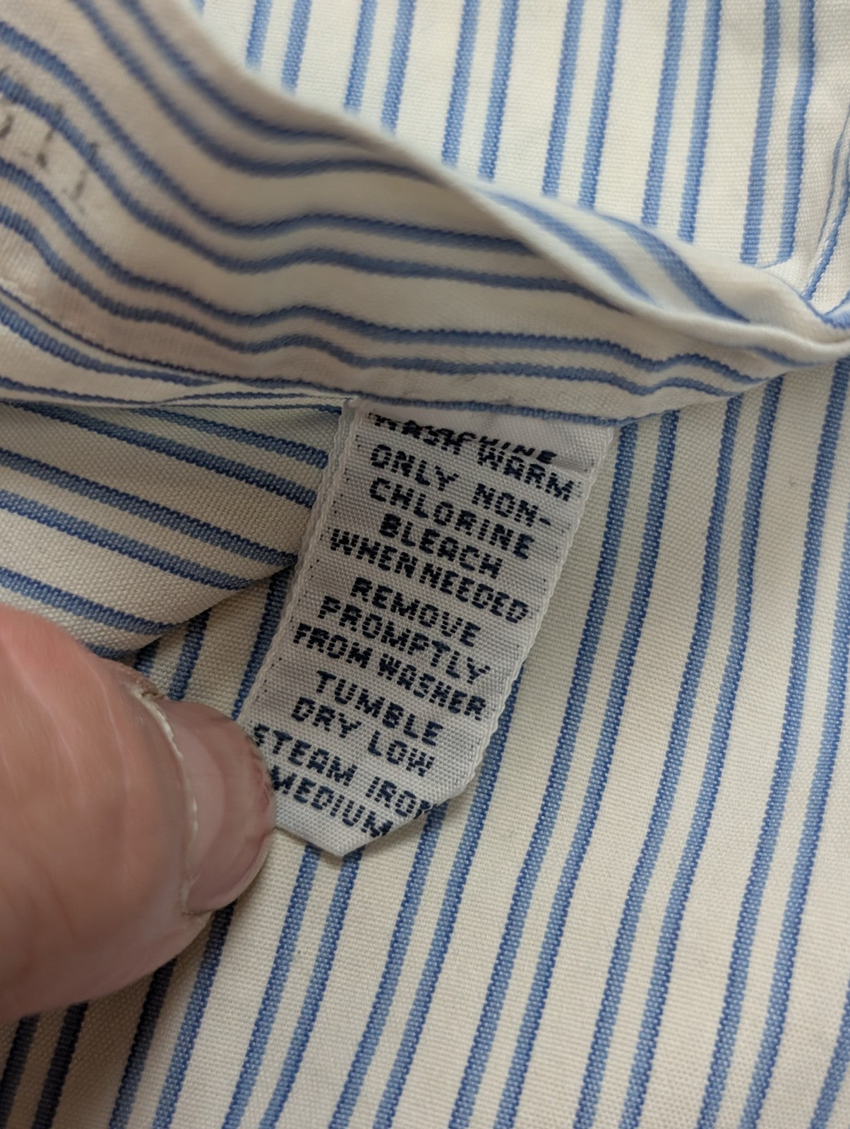 Chemise Polo Ralph Lauren Shirt M L Blake Double Rayures Bleu Button Down Logo