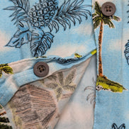 Chemise hawaïenne Georges palmiers manches courtes taille L
