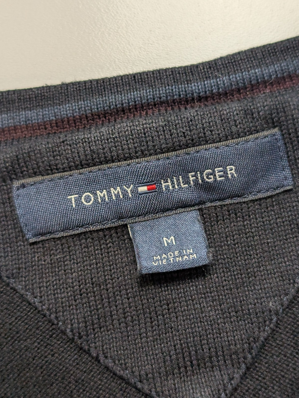 Pull Tommy Hilfiger Homme Col Rond Noir Profond - Taille M
