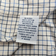 Chemise Ralph Lauren XL Blanche Carreaux Bleu Noir Logo Marine Button Down Shirt