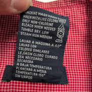 Chemise Nautica L Rouge Micro Carreaux 100% Coton Logo Manches Courtes