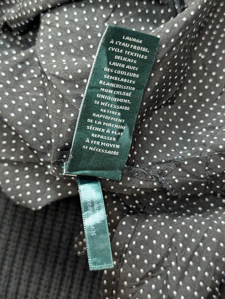 Pull Lauren Ralph Lauren Femme XXL Noir Coton Col Rond Nœud à Pois