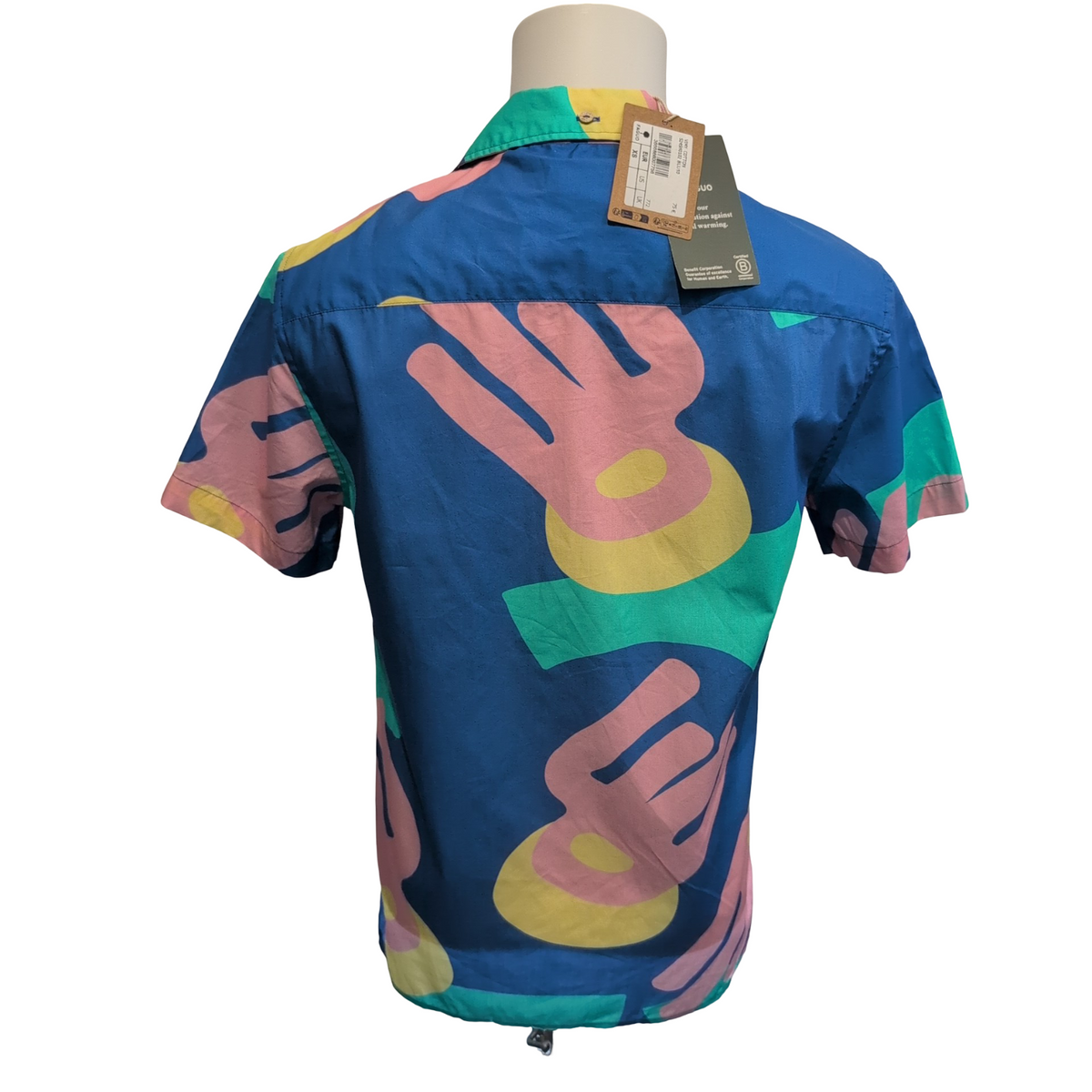 Chemise Hawaïenne FAGUO XS Multicolore Manches Courtes Coton Neuve Étiquette