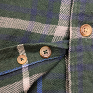 CHAPS Flanelle Vert Bleu Blanc L Logo Brodé EE VINTAGE 100% Coton | 312S
