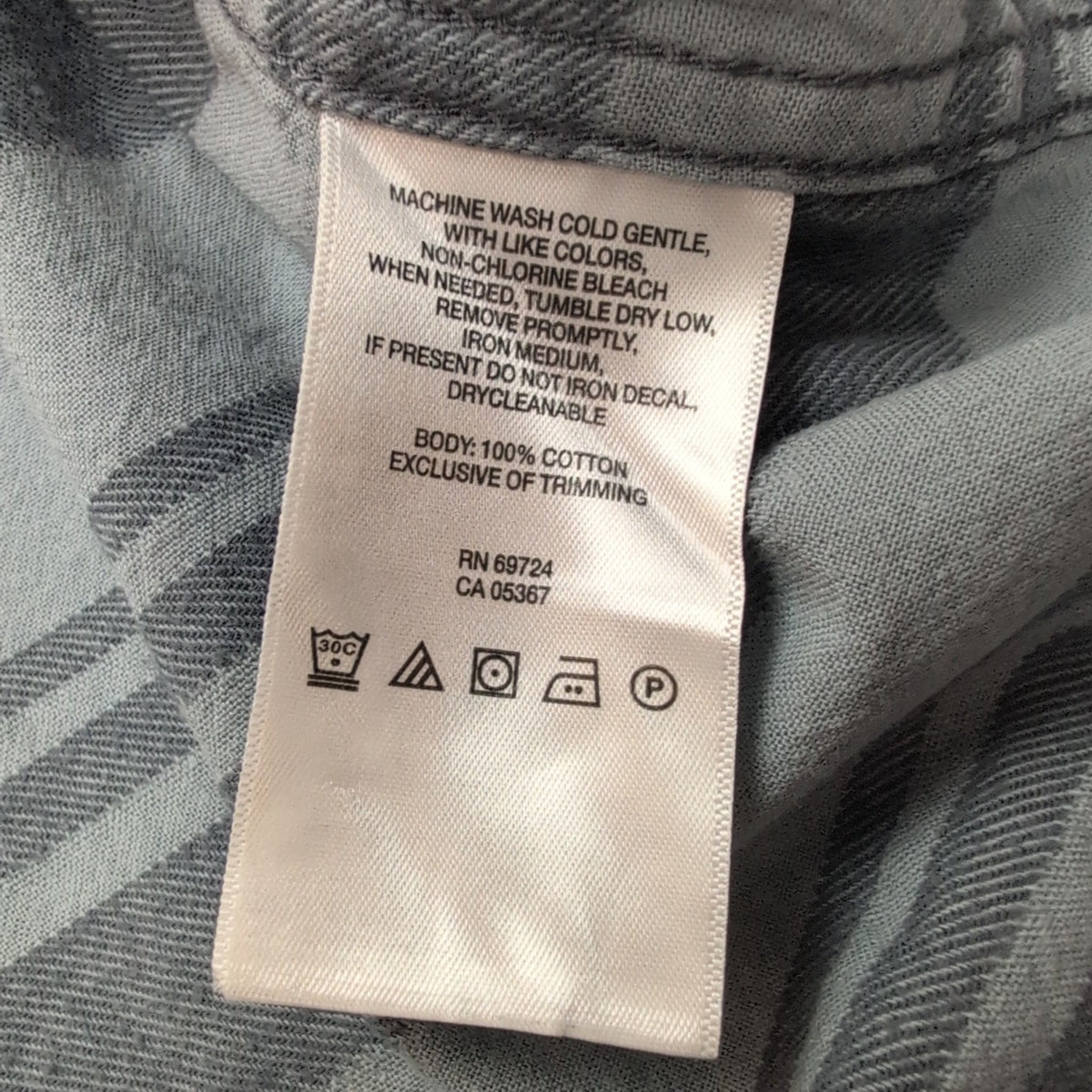 Chemise Columbia Omni Wick L Gris Rayures Manches courtes 100% Coton