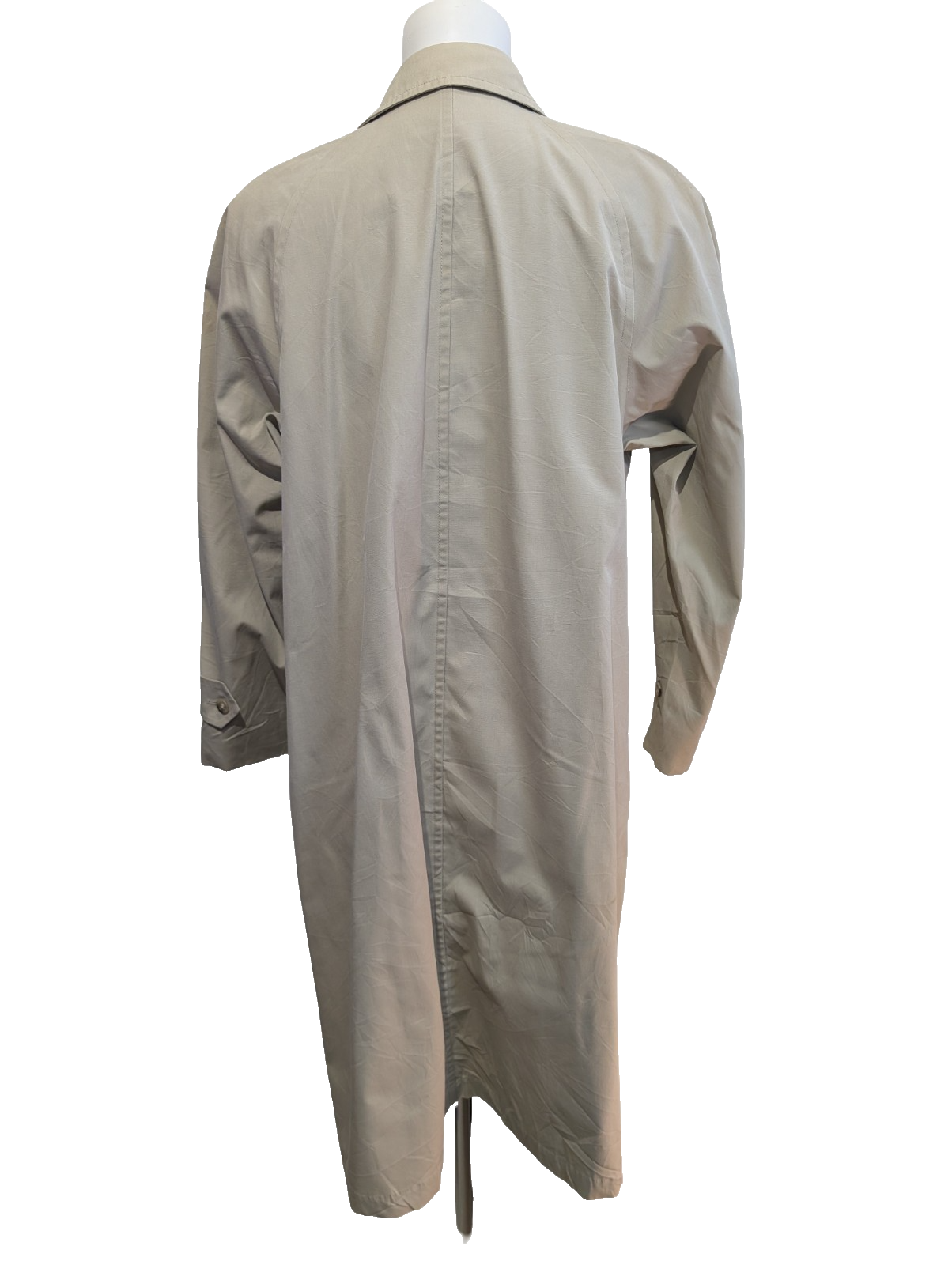 Trench-Coat Long London Fog Femme M Beige Crème Classique Imperméable