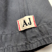 Chemise Armani Jeans bleu marine vintage à deux poches boutons métal taille M