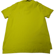 Polo manches courtes Polo Ralph Lauren jaune logo bleu coton Custom Fit L